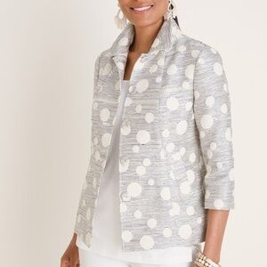 NWT Chico's Jacquard Dot Jacket